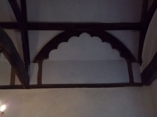 Ipsden Church: Scalloped roof timbers