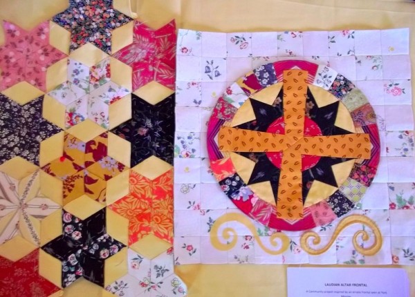 Patchwork altar frontal: component parts brought together