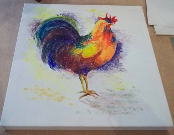 Ann Dodson: Cockerel (acrylic)