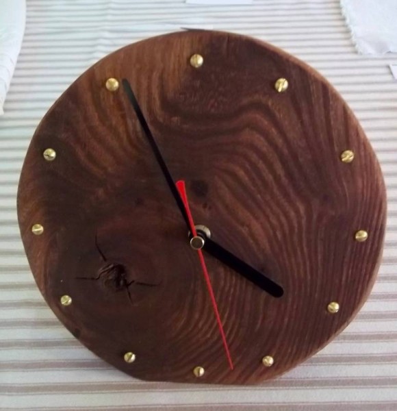 Jill Yates: clock made in limewood (I think)