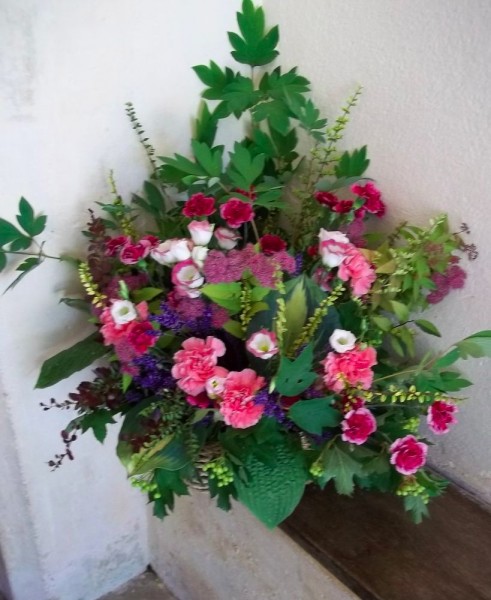 Ipsden Church: porch display by Susie Williams