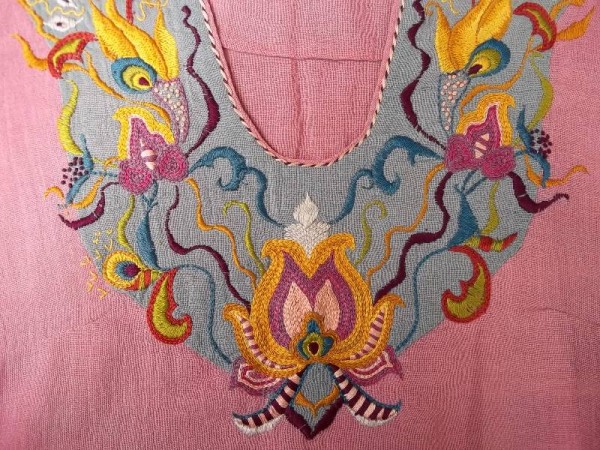 Cheesecloth top with Moorish style hand embroidery (Mary Addison)