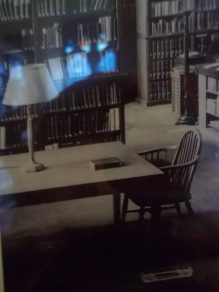 Balliol College Library 1959 (Before major internal reorganisation)  with old library chair