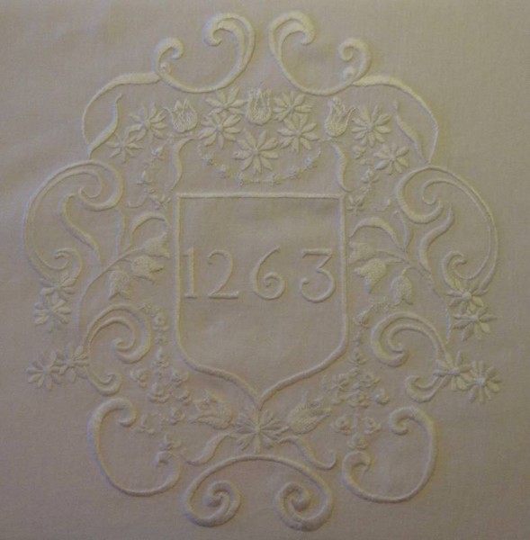 Whitework altar cloth for Balliol Chapel (hand embroidered by Mary Addison)