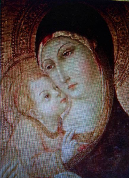 Madonna and Child by Sano di Peitro, a Siennese painter