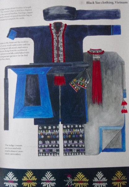 Black Yao clothing, Vietnam (From Catherine Legrand's book Textiles: A World Tour (T & H 2008)