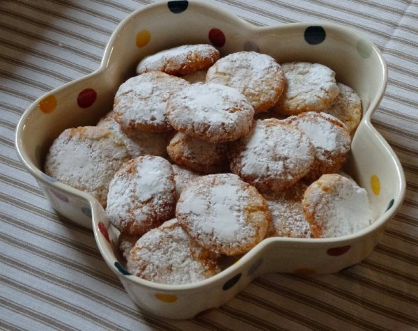 Chewy almond and orange biscuits (based on a recipe on www.chelsea.co.nz)