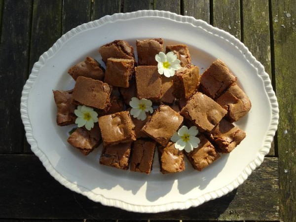 Coffee Brownies (recipe from The Great American Bake-in by Patricia Lousada, a Sainsbury's Cookbook, 1986)