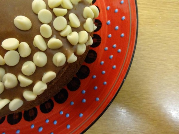 Ovaltine cake with Ovaltine fudge icing