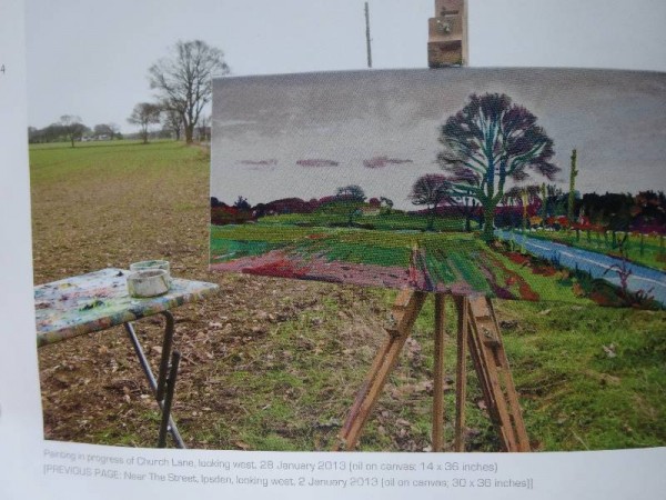 Martin Beek: a page from his book sowing work in progress en plein air