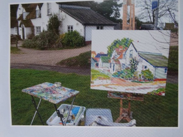 Martin Beek: a page from Martin's book showing work in progress en plein air.