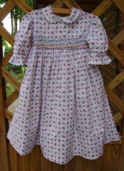 Tana Liberty dress with hand smocking 