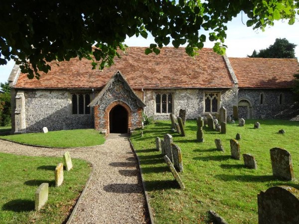 Ipsden Church, Oxon. South side (9 am Sunday 24 August)