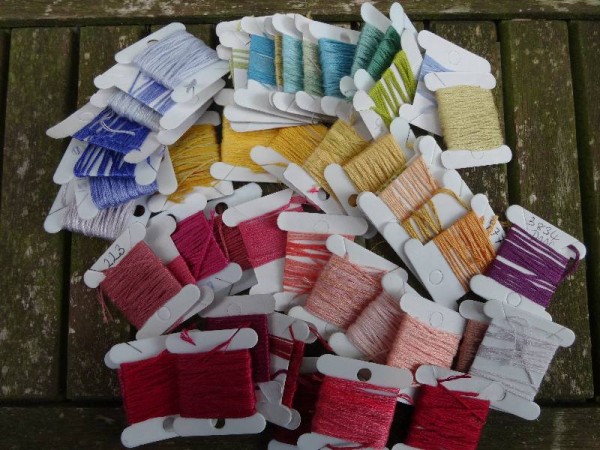 A pretty mess - ends of skeins embroidery cottons