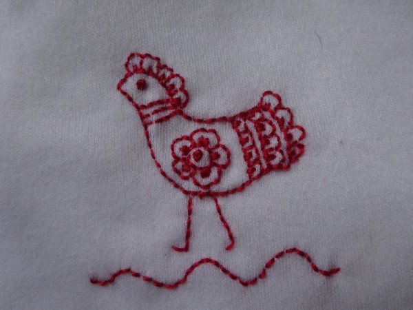 Hand embroidered bird (Mary Addison)