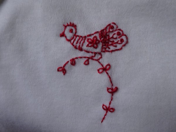 Hand embroidered bird (Mary Addison)