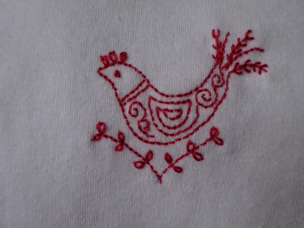 Hand embroidered bird (Mary Addison)