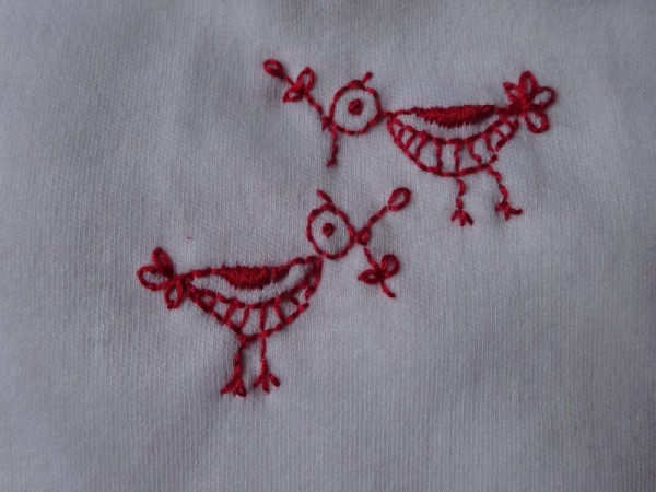 Embroidered  birds (Mary Addison)