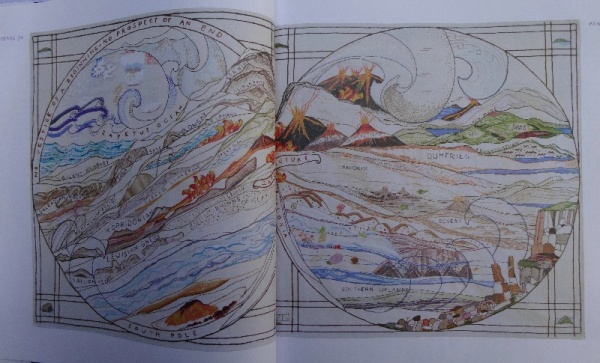 The Great Tapestry of Scotland by Alistair Moffat (pub. Birlinn): panels 3a & 3b showing the formation of Scotland