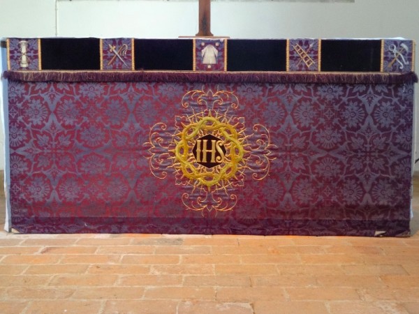 Purple altar frontal (North Stoke Church, Oxon.)