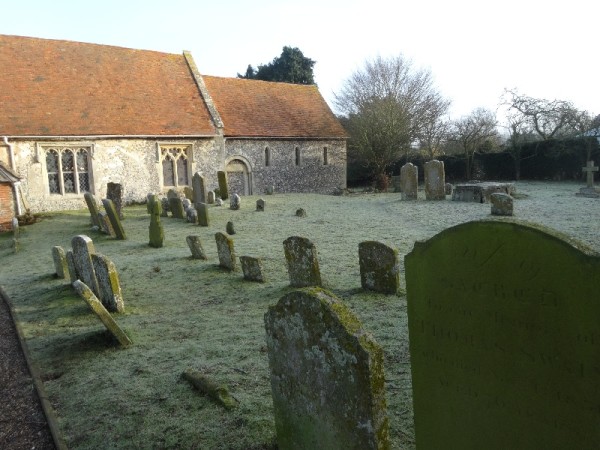 Ipsden Church, Oxon, 9 am 8 February 2015, a cold and frosty morning