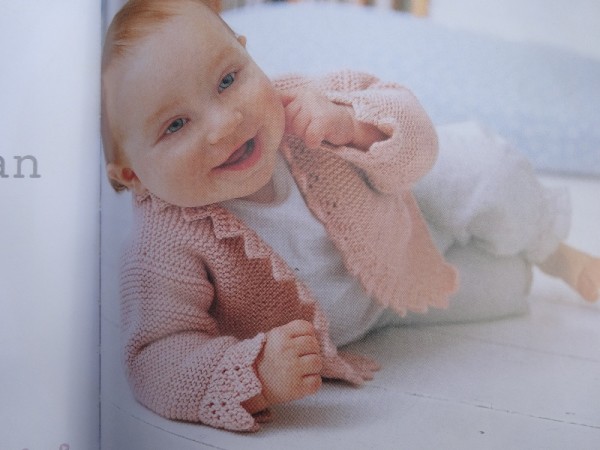 Lace edge cardigan (from Debbie Bliss' s book Simply Baby, Quadrille, 2006)