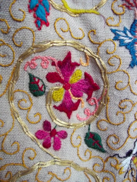 Honeysuckle from Elizabethan embroidered jacket (made by Mary Addison)
