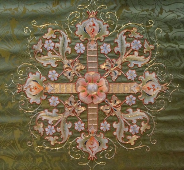 Green altar frontal : detail  (North Stoke Church, Oxon.)