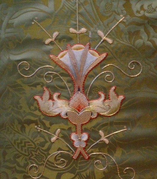 Green altar frontal: detail  (North Stoke Church, Oxon.)