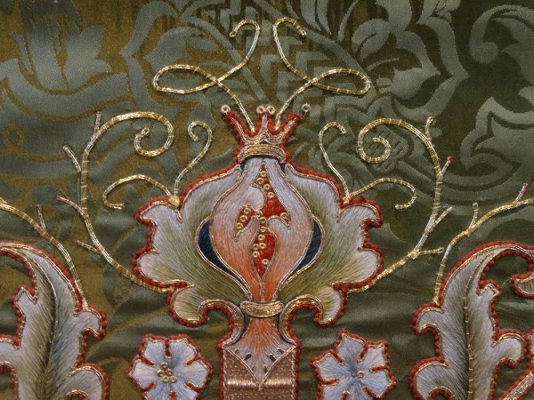 Green altar frontal: detail  (North Stoke Church, Oxon.)