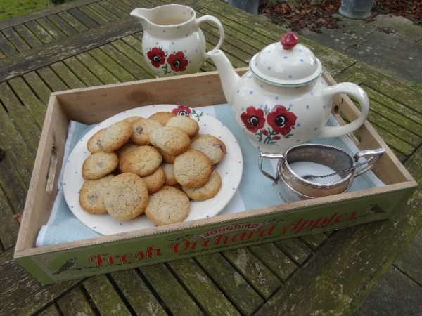 Pecan and cherry cheesecake biscuits