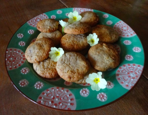 Pecan and cherry cheesecake cookies