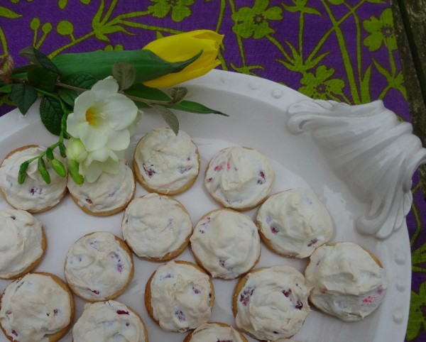 Raspberry and lemon cloud biscuits (from Miranda Gore Browne's Biscuit; Ebury 2012)