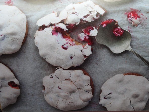 Redcurrant and lemon cloud biscuits as shown in Miranda Gore Browne's Biscuit; Ebury 2012