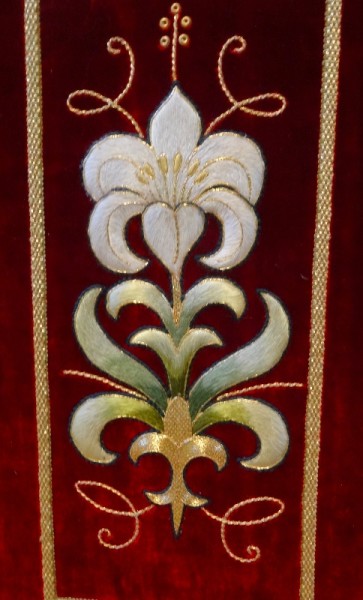 Green altar frontal: detail (North Stoke Church, Oxon.)