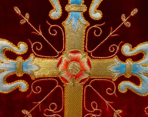Green altar frontal: detail (North Stoke Church, Oxon.)