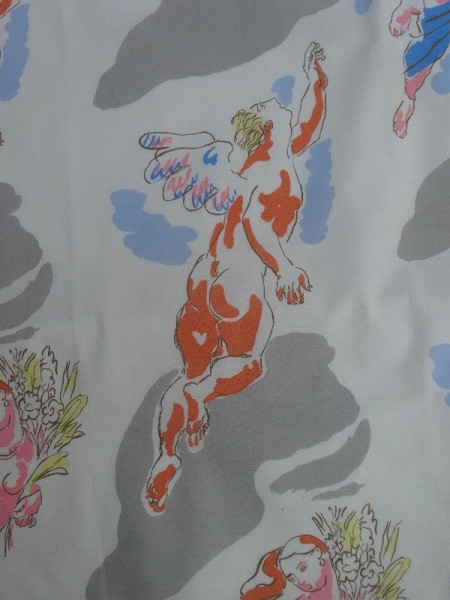 Apollo in pursuit of Daphne  (Laura Ashley fabric, a reprint of a Duncan Grant design)