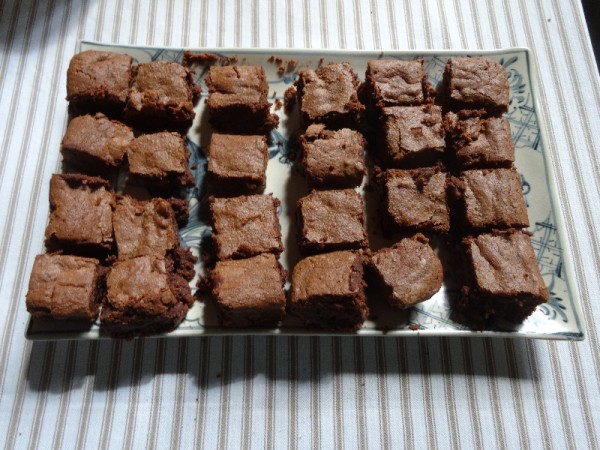 Chestnut Brownies (Dan Lepard's recipe but using Amaretto liqueur instead of rum) 