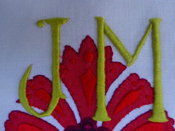 JM monogram in suzani style: revised version 
