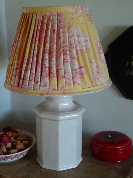 Yellow Zoffany toile lampshade