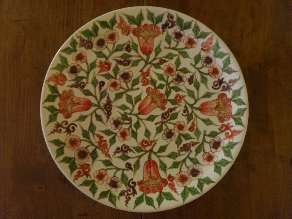 Hand painted Korean platter
