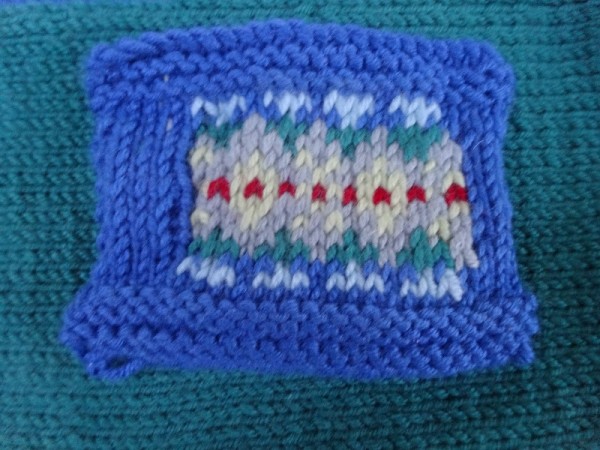 Fair Isle knitting sample