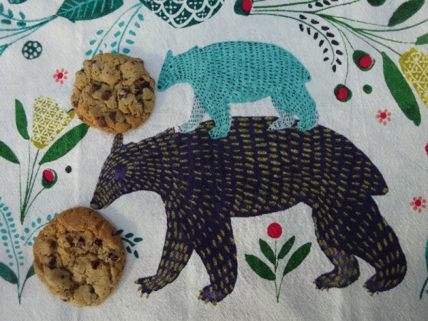 Neiman Marcus Cookie (from 500 Cookies by Philippa Vanstone ( Apple Press 2005) on Anthropologie tea towel