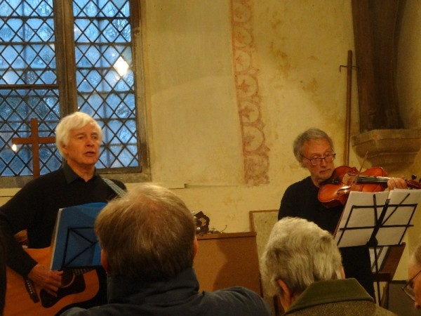 Songs of Waterlooinn Ipsden Church : L to R David Wells-Cole and Peter Brown