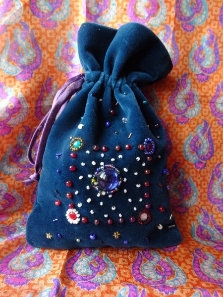 Little jewelled bag (hand beaded by Mary Addison)