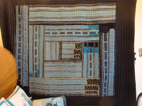 Mekong Quilts: quilt probably made using recycled decorative fabric.