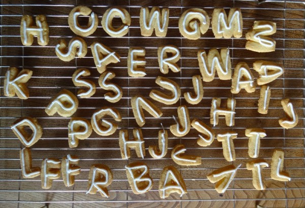 Alphabet biscuits