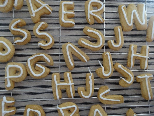 Alphabet biscuits