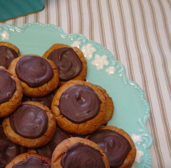 Chocolate ginger and cherry biscuits