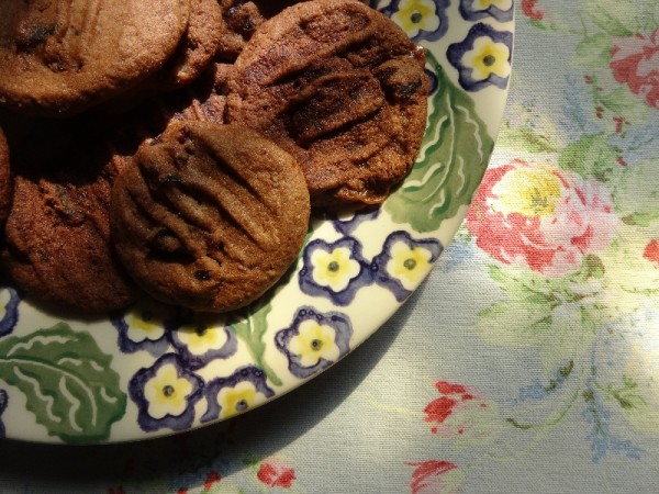 Chocolate and cherry biscuits  - based on a recipe in Mary Berry's Foolproof Cooking (BBC Books 2016)